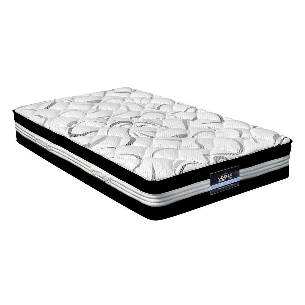 Giselle Bedding Mykonos Euro Top Pocket Spring Mattress, 30cm thick, featuring premium Belgium knitted fabric and independent pocket springs.