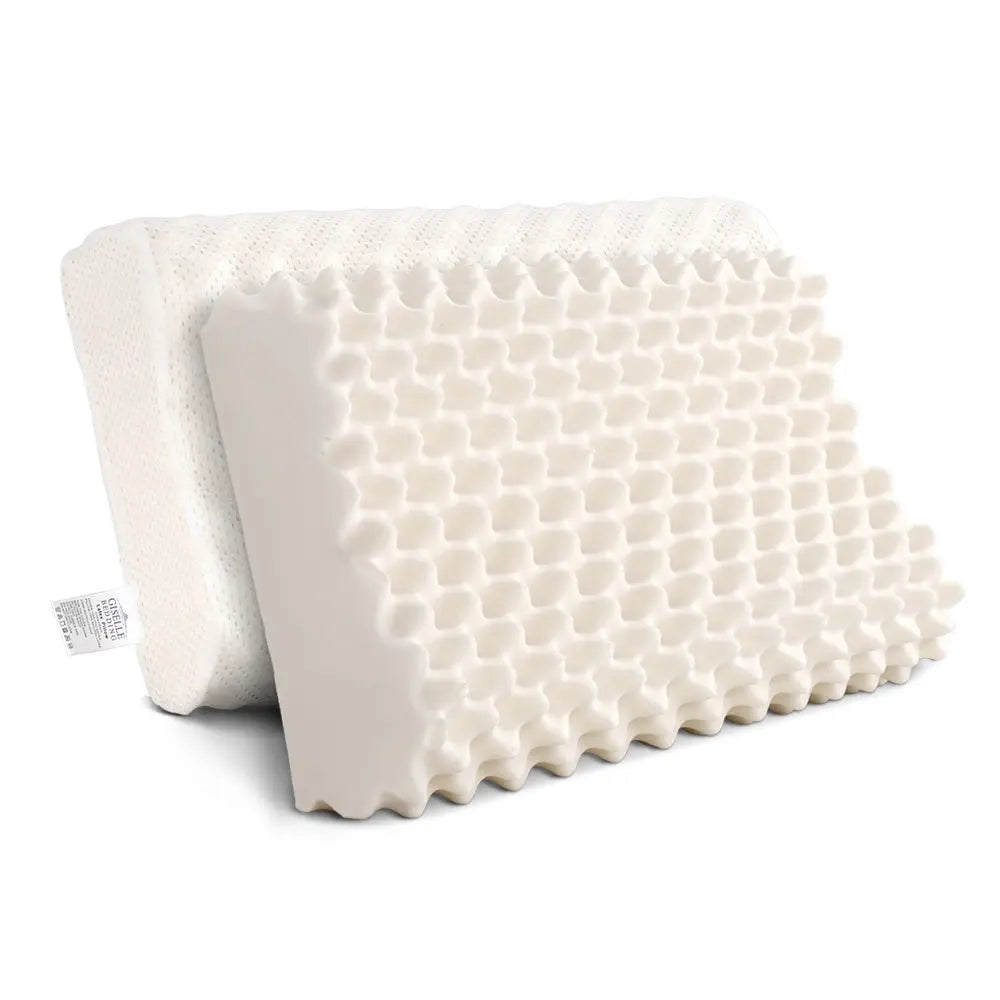 Giselle Bedding Natural Latex Pillow showcasing its soft, breathable design and removable cover.