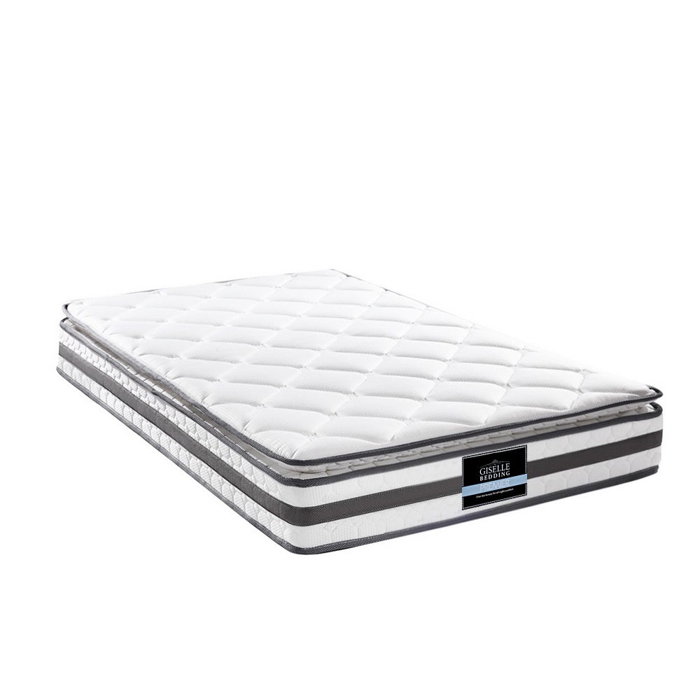 Giselle Bedding Normay Bonnell Spring Mattress, 21cm thick, King size with plush pillow top and breathable fabric.