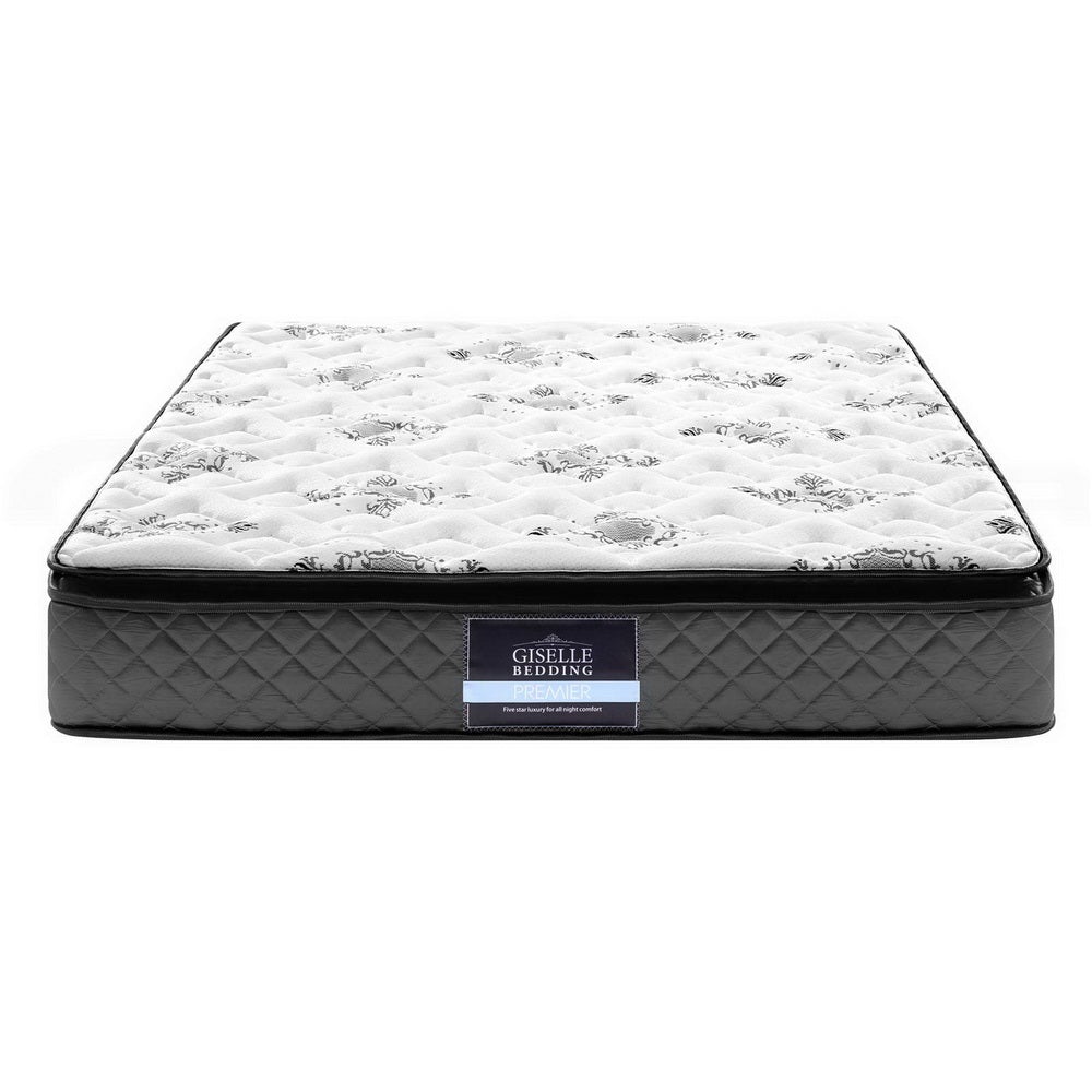 Giselle Bedding Rocco Bonnell Spring Mattress with pillow top and soft quilting, showcasing its luxurious design and queen size.