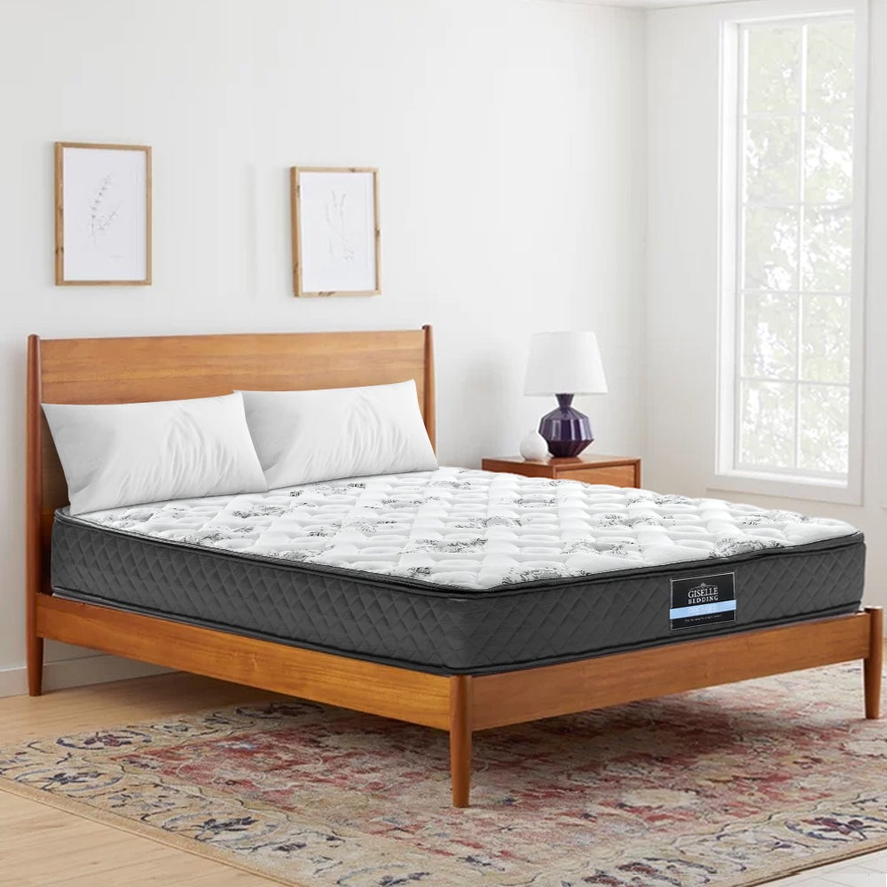 Giselle Bedding Rocco Bonnell Spring Mattress with pillow top and soft quilting, showcasing its luxurious design and queen size.