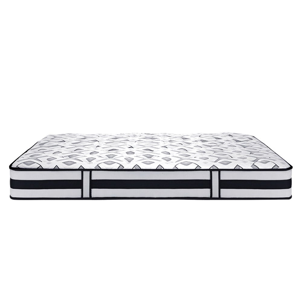 Giselle Bedding Rumba Tight Top Pocket Spring Mattress, 24cm thick, featuring plush Belgium knitted fabric and independent pocket springs.