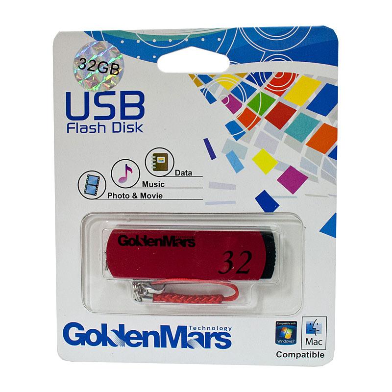 GOLDEN MARS USB Drive 32GB with a sleek design, showcasing its compact size and USB connector.