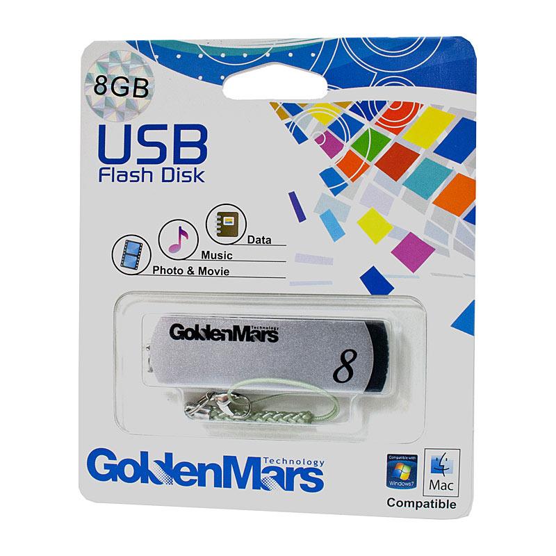 GOLDEN MARS USB Drive 8GB, compact and sleek design for easy data storage.