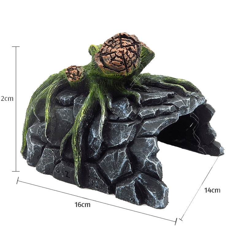 GT023 Resin Turtle Sunbed with realistic turtle design, perfect for fish tanks and pet hideaway.