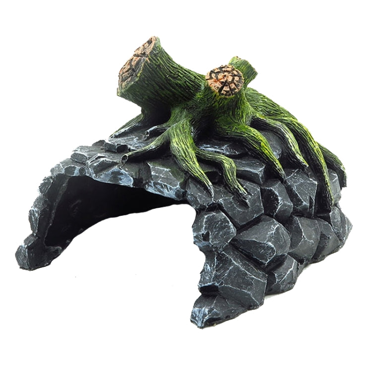 GT023 Resin Turtle Sunbed with realistic turtle design, perfect for fish tanks and pet hideaway.