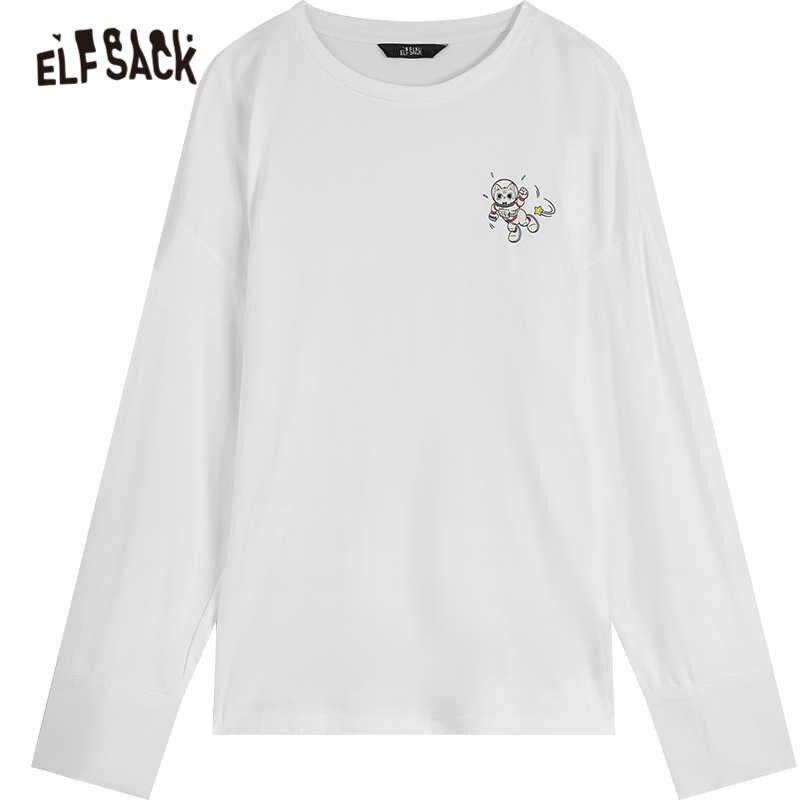 Harajuku Cartoon Print Casual Pullover T-Shirt for women, featuring a vibrant cartoon design, full sleeves, and a comfortable fit, perfect for autumn.