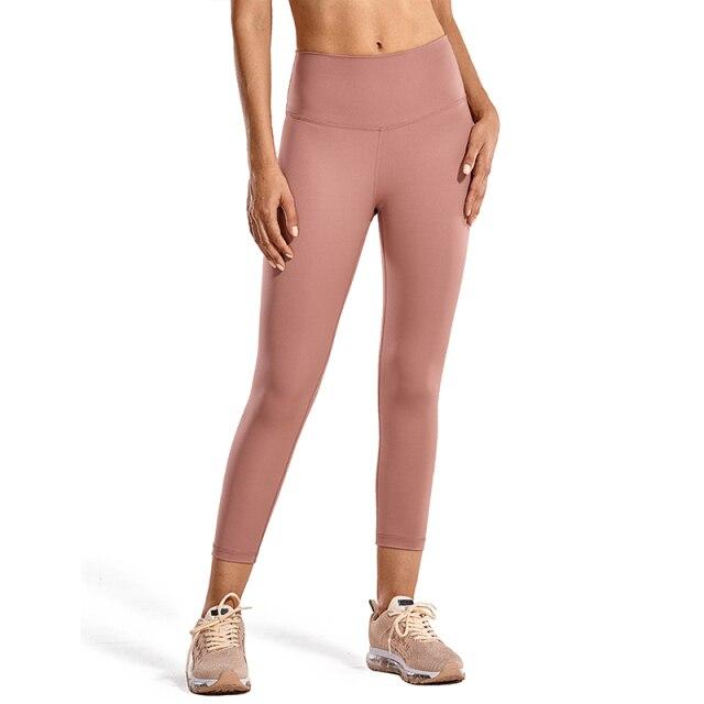 High Waisted Capri Workout Leggings for Women in black, featuring a snug fit and elastic waist, perfect for athletic activities.