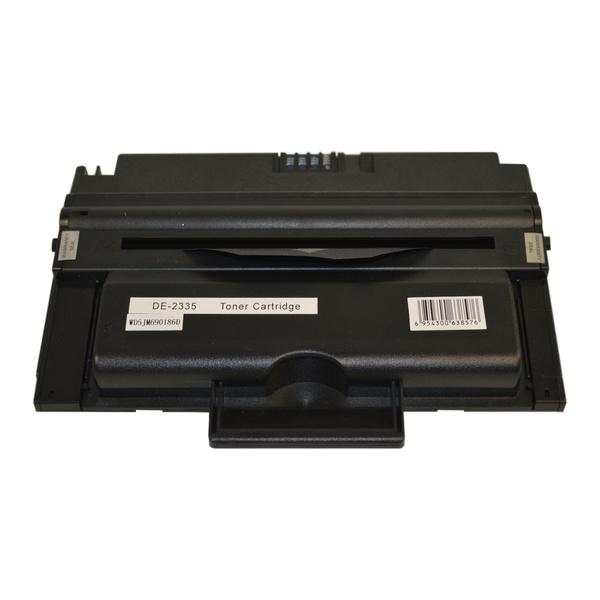 High Yield Black Premium Generic Toner Cartridge with packaging, showcasing its sleek design and compatibility features.