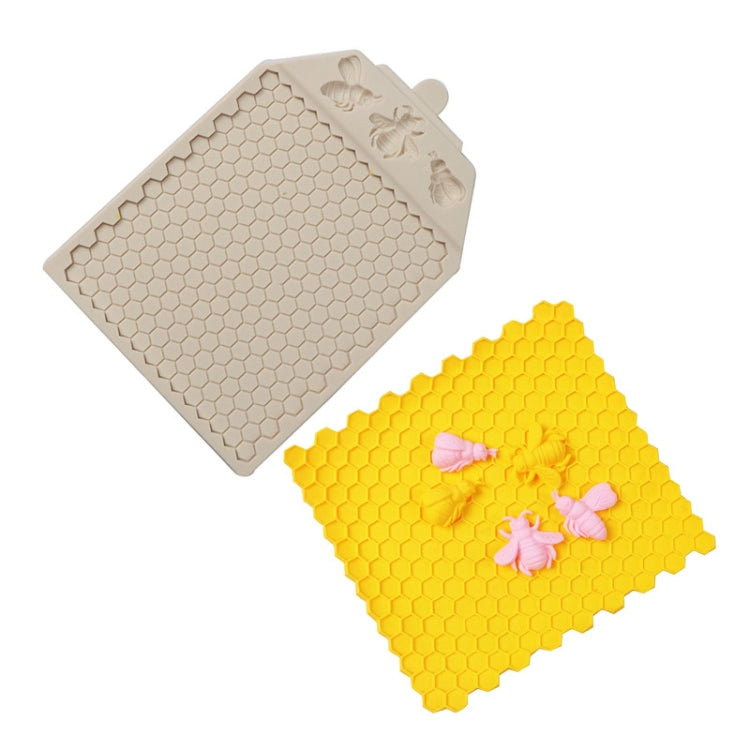 Honeycomb Block Textured Silicone Mold for fondant and chocolate, showcasing its intricate design and flexible material.