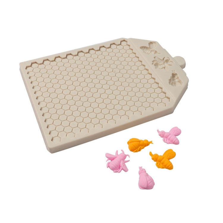 Honeycomb Block Textured Silicone Mold for fondant and chocolate, showcasing its intricate design and flexible material.