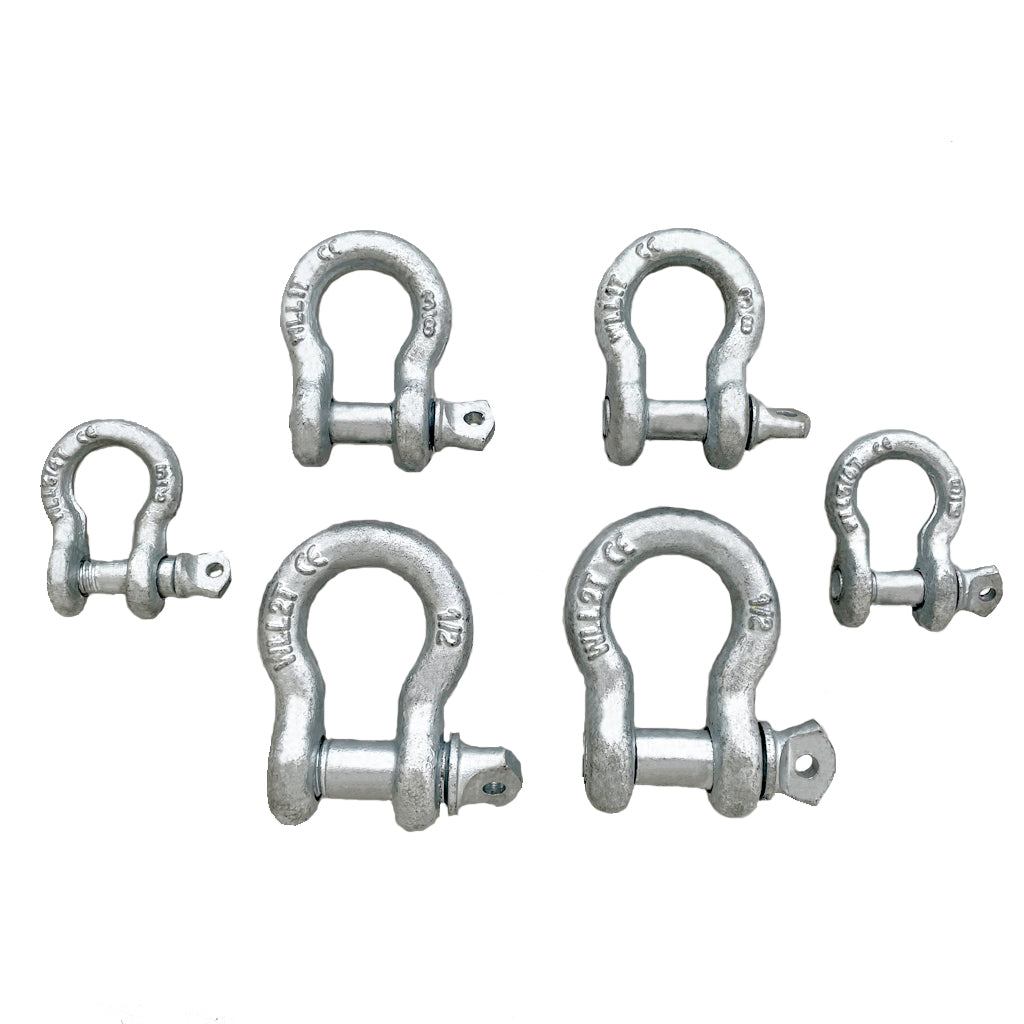 Hot Dip Galvanized Screw Pin Anchor Shackle 1/2 inch, showcasing its durable design and screw pin mechanism.