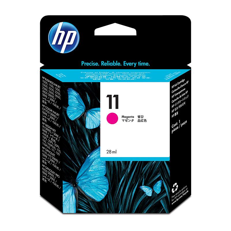 HP #11 Magenta Ink Cartridge C4837A, a vibrant magenta ink cartridge designed for high-quality printing, compatible with various HP printers.