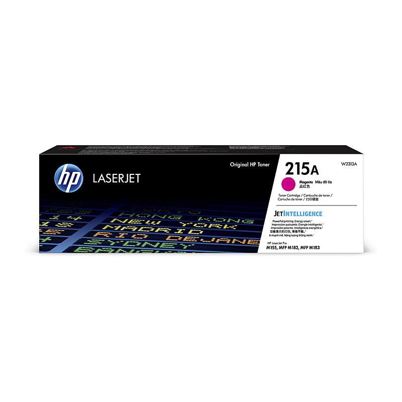 HP #215A Magenta Toner W2313A cartridge with vibrant magenta color, designed for HP Color LaserJet Pro printers.