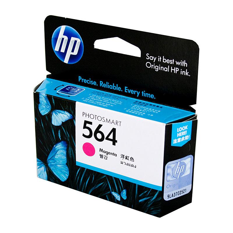 HP #564 Magenta Ink Cartridge CB319WA, a genuine ink cartridge designed for vibrant color printing, compatible with various HP printers.