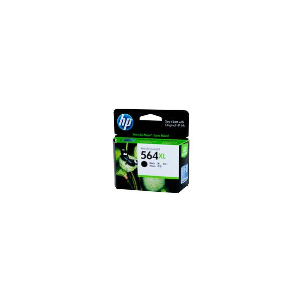 HP 564BXL Original Black Extra Large Ink Cartridge with packaging, designed for high-volume printing.