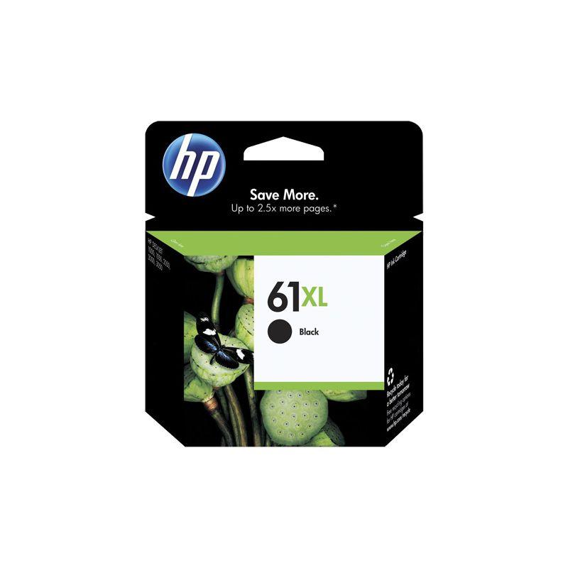 HP #61XL Black Ink CH563WA cartridge with packaging, designed for high-quality printing.