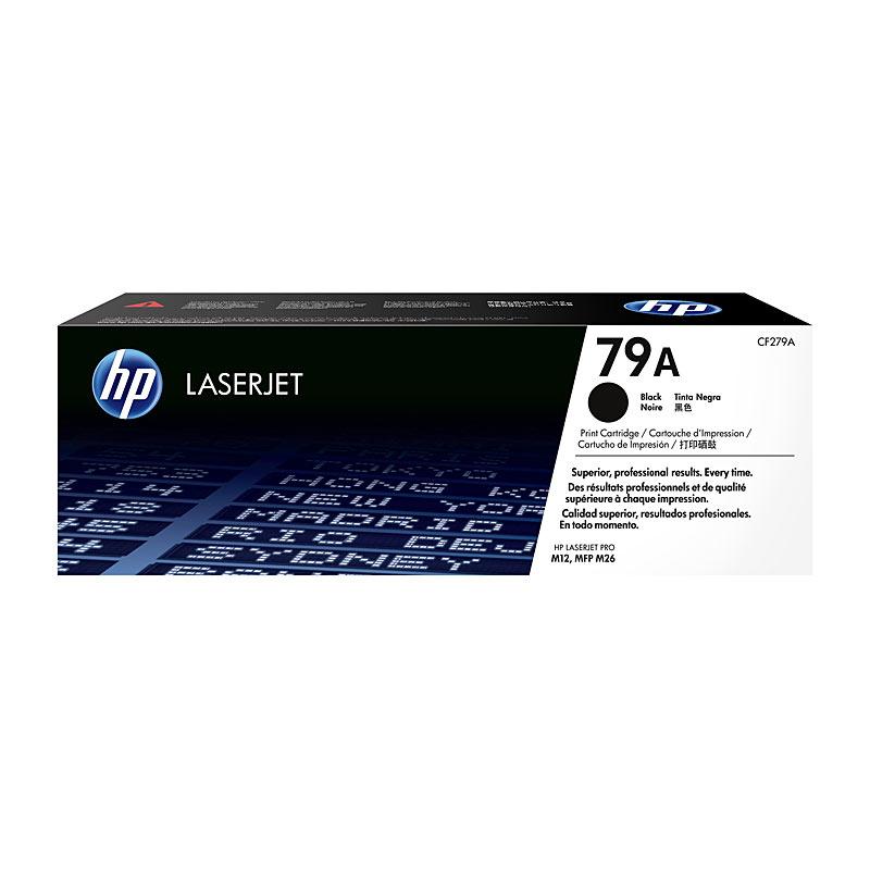 HP #79A Black Toner CF279A cartridge, designed for high-quality printing with a yield of 1,000 pages, compatible with various HP LaserJet printers.