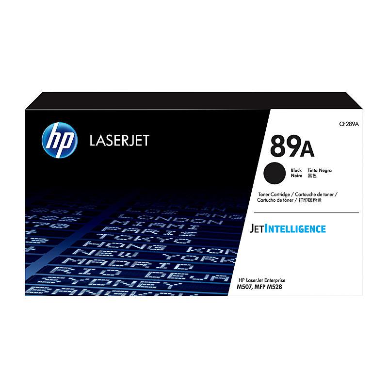 HP #89A Black Toner CF289A cartridge, designed for high-quality printing with a yield of 5,000 pages.