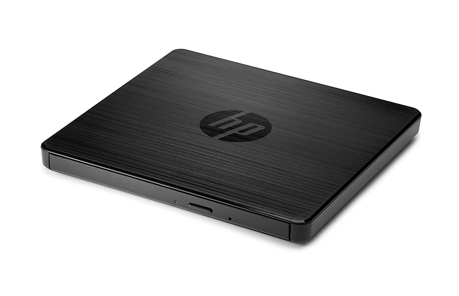 HP 8x Ultra Slim Portable External USB ODD DVDRW Burner Re-Writer with a sleek design, ideal for data backup and multimedia.