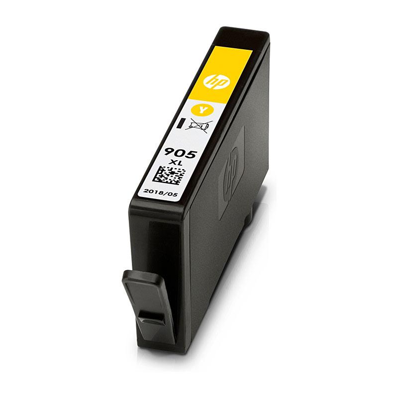 HP #905XL Yellow Ink cartridge, high yield, compatible with HP OfficeJet Pro printers.