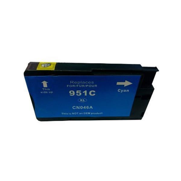 HP 951XL Cyan Compatible Cartridge with Chip, featuring a vibrant cyan color and premium design for high-quality printing.