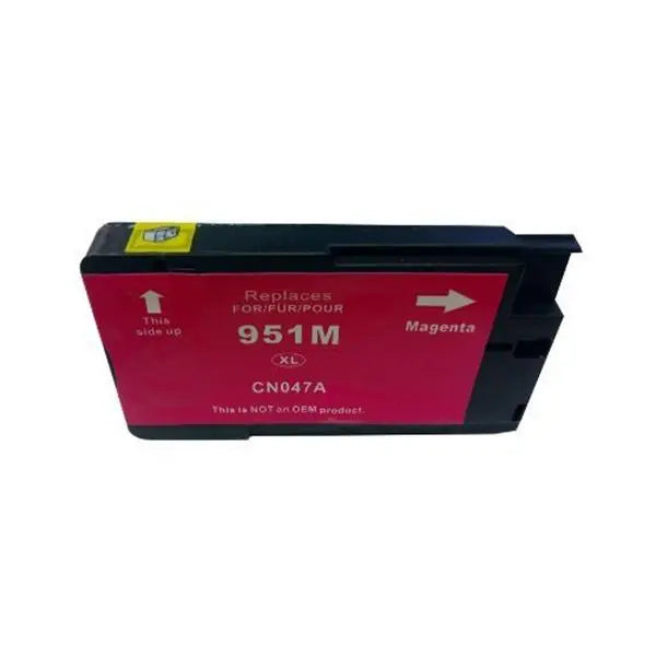 HP 951XL Magenta Compatible Cartridge with Chip, showcasing vibrant magenta ink for high-quality printing.