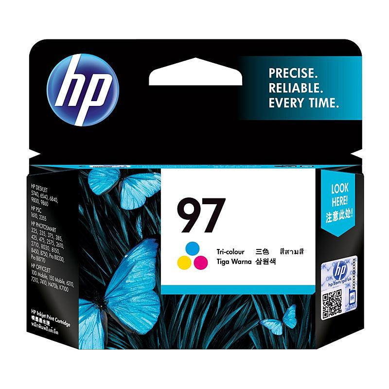 HP #97 Colour Ink Cartridge C9363WA, featuring vibrant colors and high-quality printing capabilities.