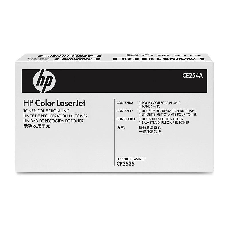 HP CE254A Toner Collect Unit, a genuine waste toner unit designed for high-quality printing, compatible with various HP printers.