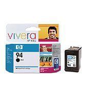 HP No.94 Black Inkjet Cartridge, designed for high-quality printing with a page yield of 480 pages.