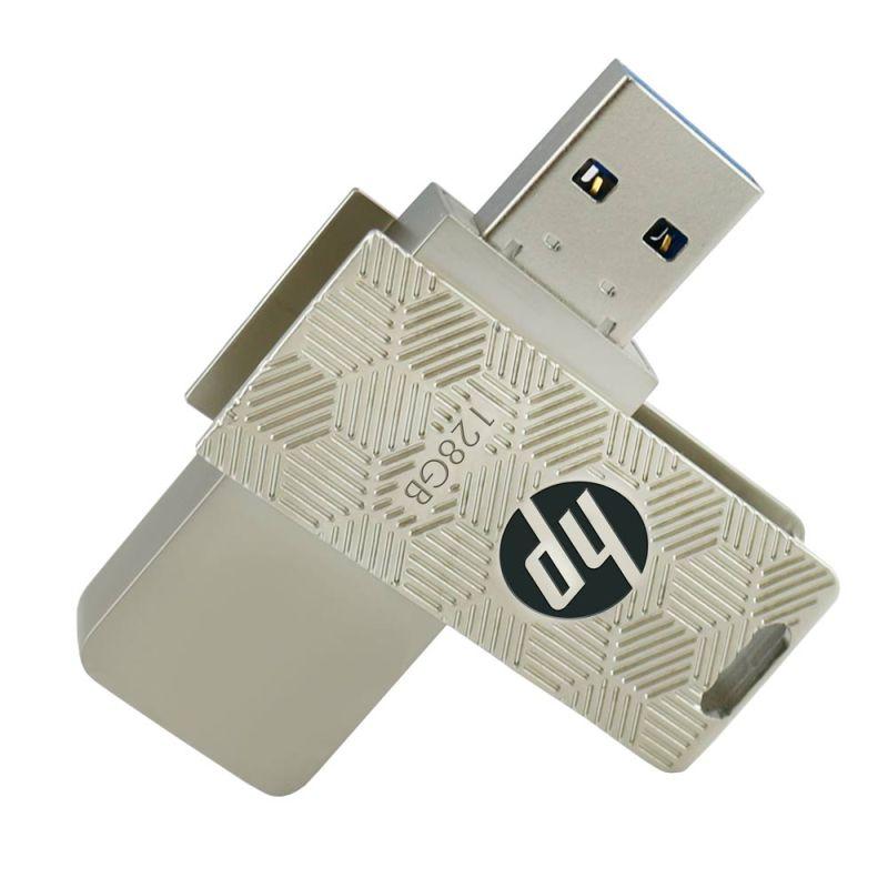 HP USB 3.1 x610w 128GB flash drive with a sleek design and USB connector.