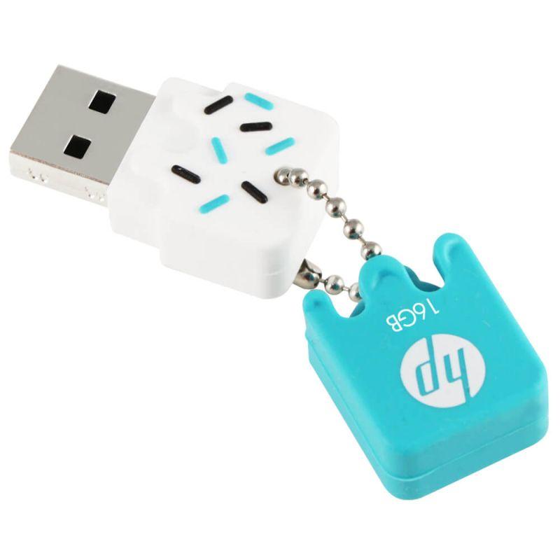 HP USB2.0 v178b 16GB flash drive with a sleek design and USB connector.