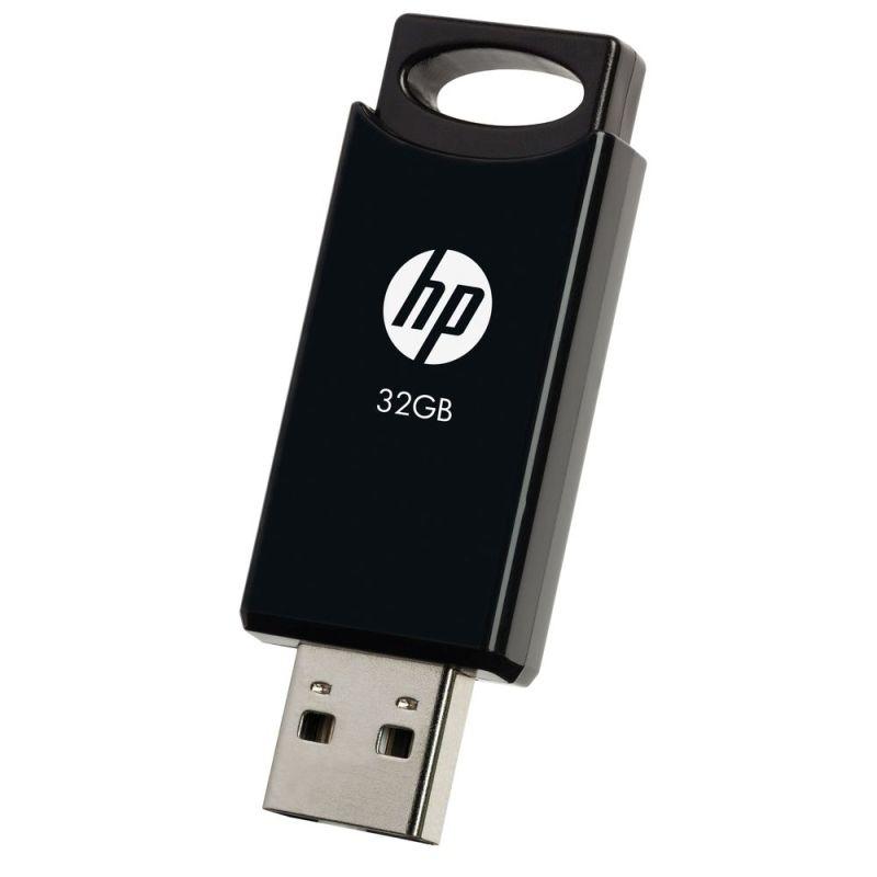 HP USB2.0 V212B 32GB flash drive with a sleek design and USB connector.