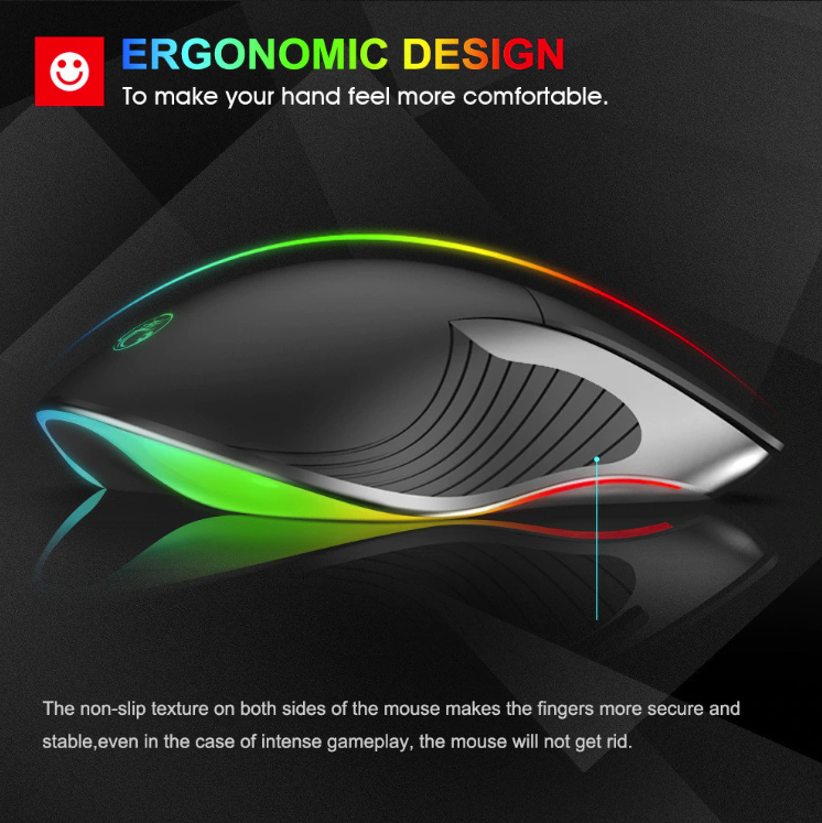 iMice X6 Optical Gaming Mouse with ergonomic design and colorful LED lights, featuring adjustable DPI settings for enhanced gaming performance.