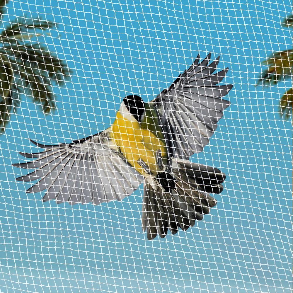 Instahut Bird Netting with 5mm mesh, designed for protecting fruit trees from pests, showcasing its heavy-duty knitted construction.