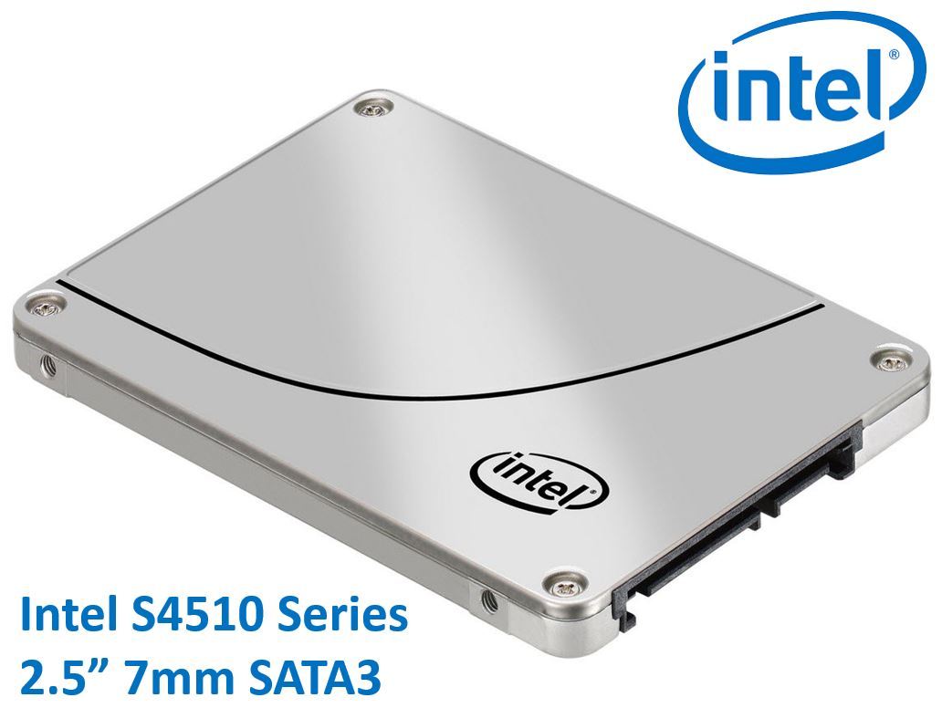 Intel DC S4510 2.5' 480GB SSD with SATA3 interface, showcasing its compact design and advanced technology.