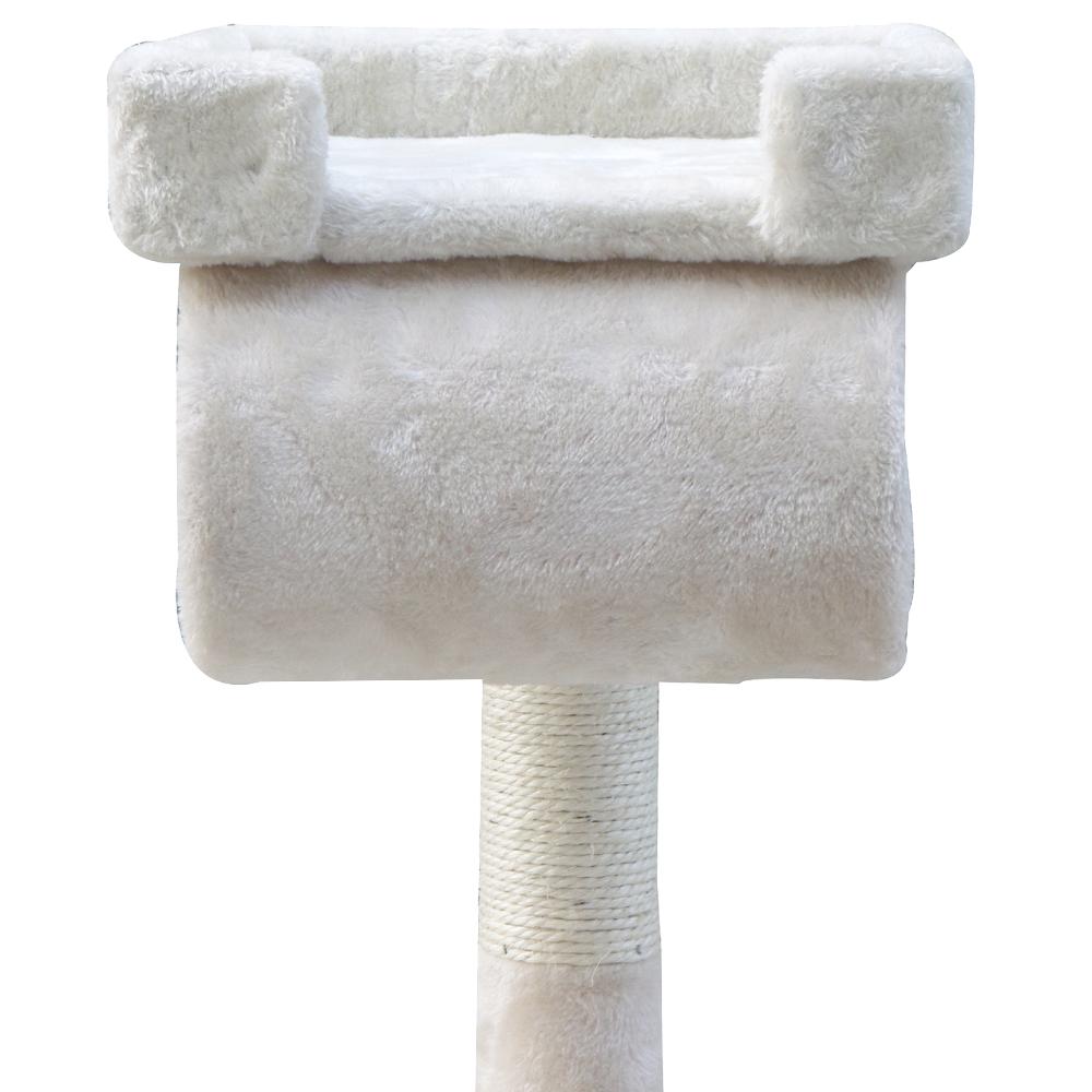 i.Pet Cat Tree 141cm with scratching posts, plush cover, and multi-level design for cats to play and relax.