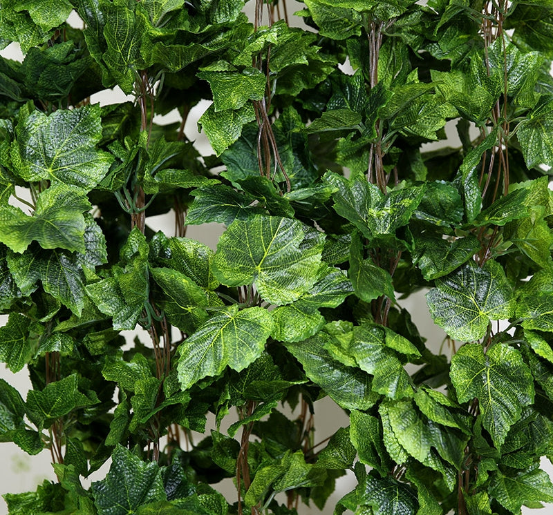 A pack of five 260cm long artificial ivy garland vines with realistic leaves in various sizes, perfect for home and event decor.