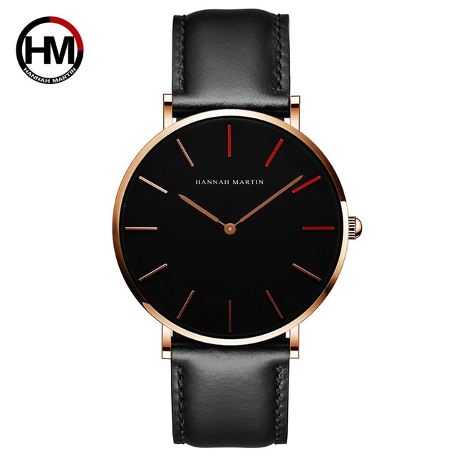 Japan Quartz Movement Men Waterproof Wrist Watch with nylon band and alloy case, showcasing a sleek ultra-thin design.