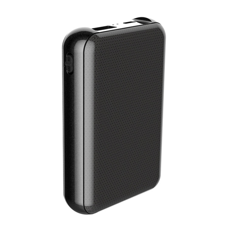 JNN Q75 Magnetic Power Bank Smart Voice Recorder in black, showcasing its sleek design and compact size.