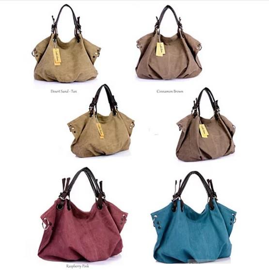 Stylish Journey Canvas Handbag in multiple colors with adjustable strap and organized pockets.