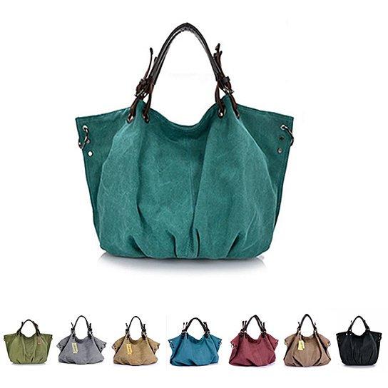 Stylish Journey Canvas Handbag in multiple colors with adjustable strap and organized pockets.