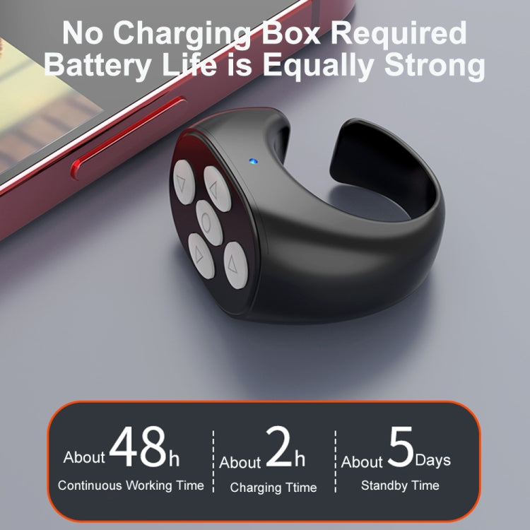 JX-05 Bluetooth Remote Control Smart Ring, ergonomically designed for comfortable use, featuring five buttons for mobile control.