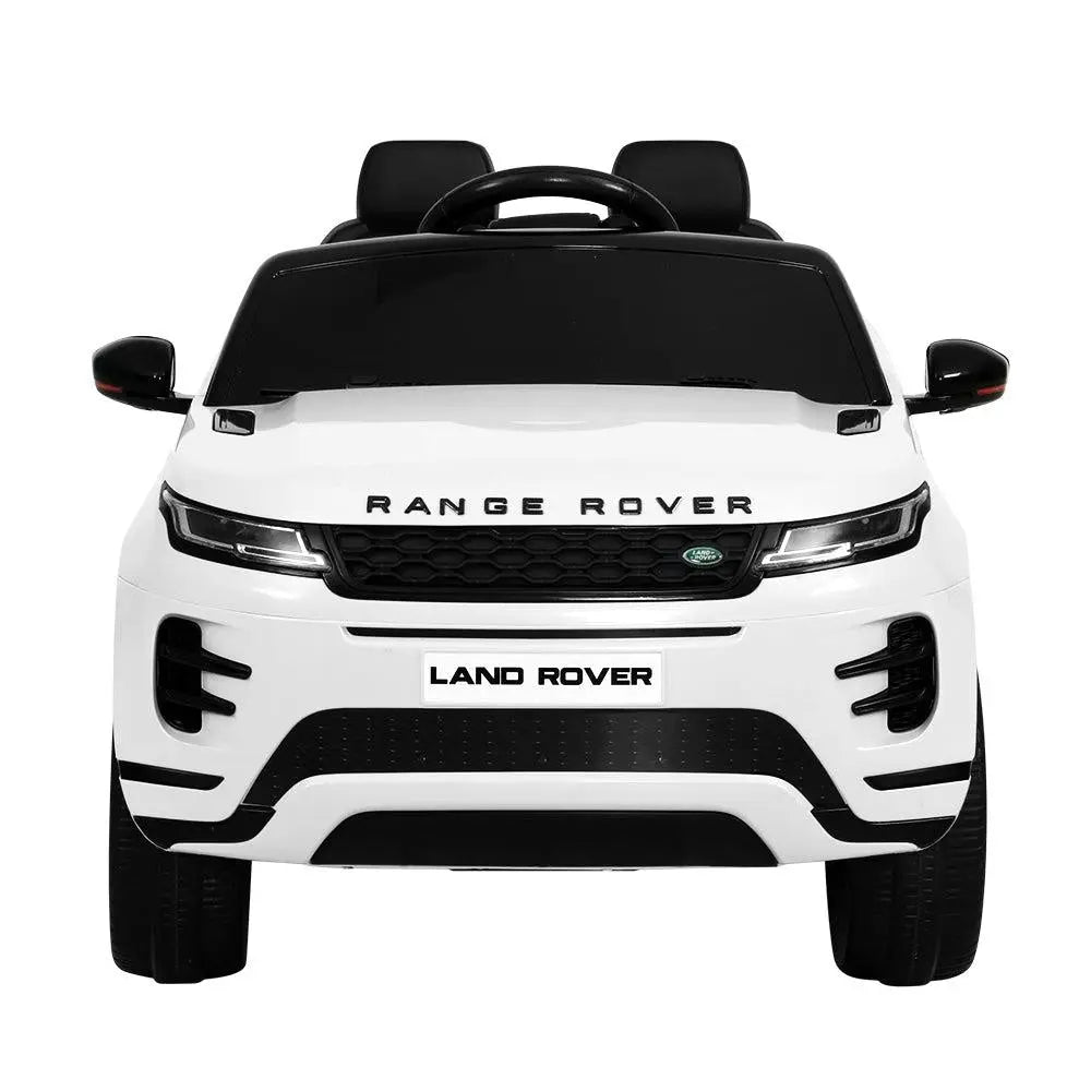 Kids Ride On Car Licensed Land Rover Evoque in black, showcasing its stylish design and features.