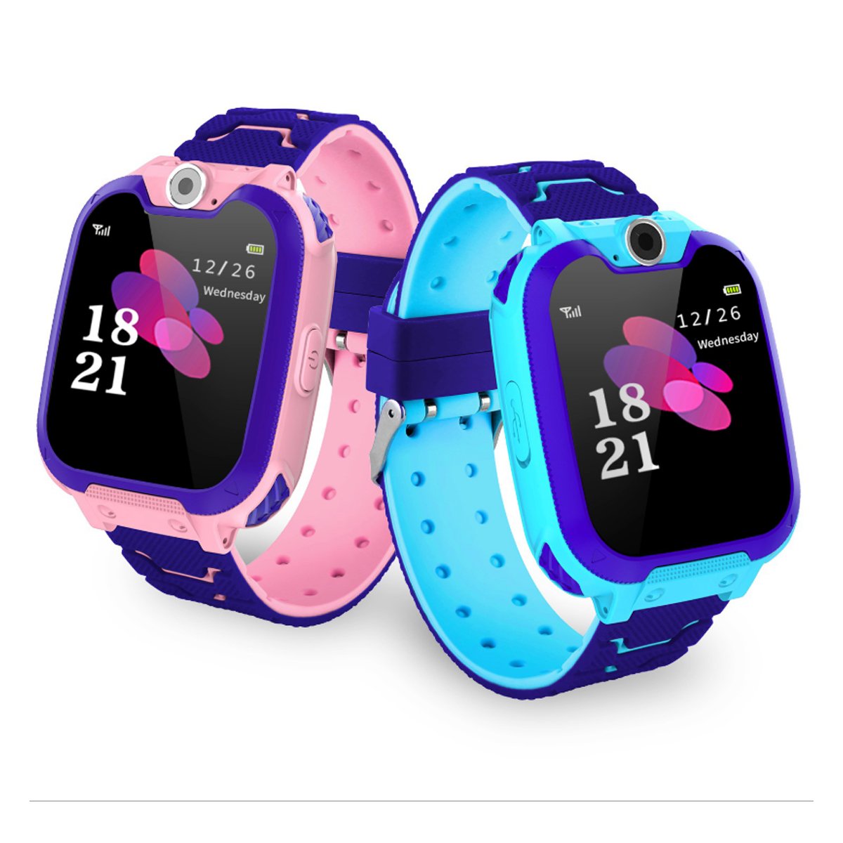 Kid's Tick Tack Fun Smart Watch featuring a colorful design, remote camera, and two-way calling functionality, perfect for children's safety and entertainment.