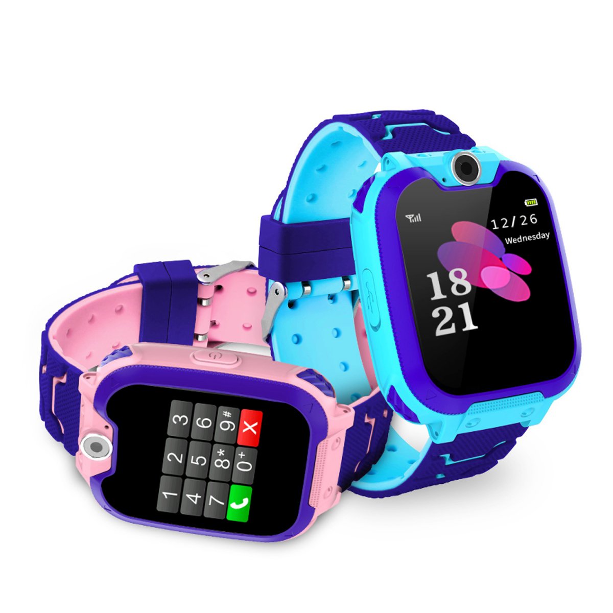 Kid's Tick Tack Fun Smart Watch featuring a colorful design, remote camera, and two-way calling functionality, perfect for children's safety and entertainment.