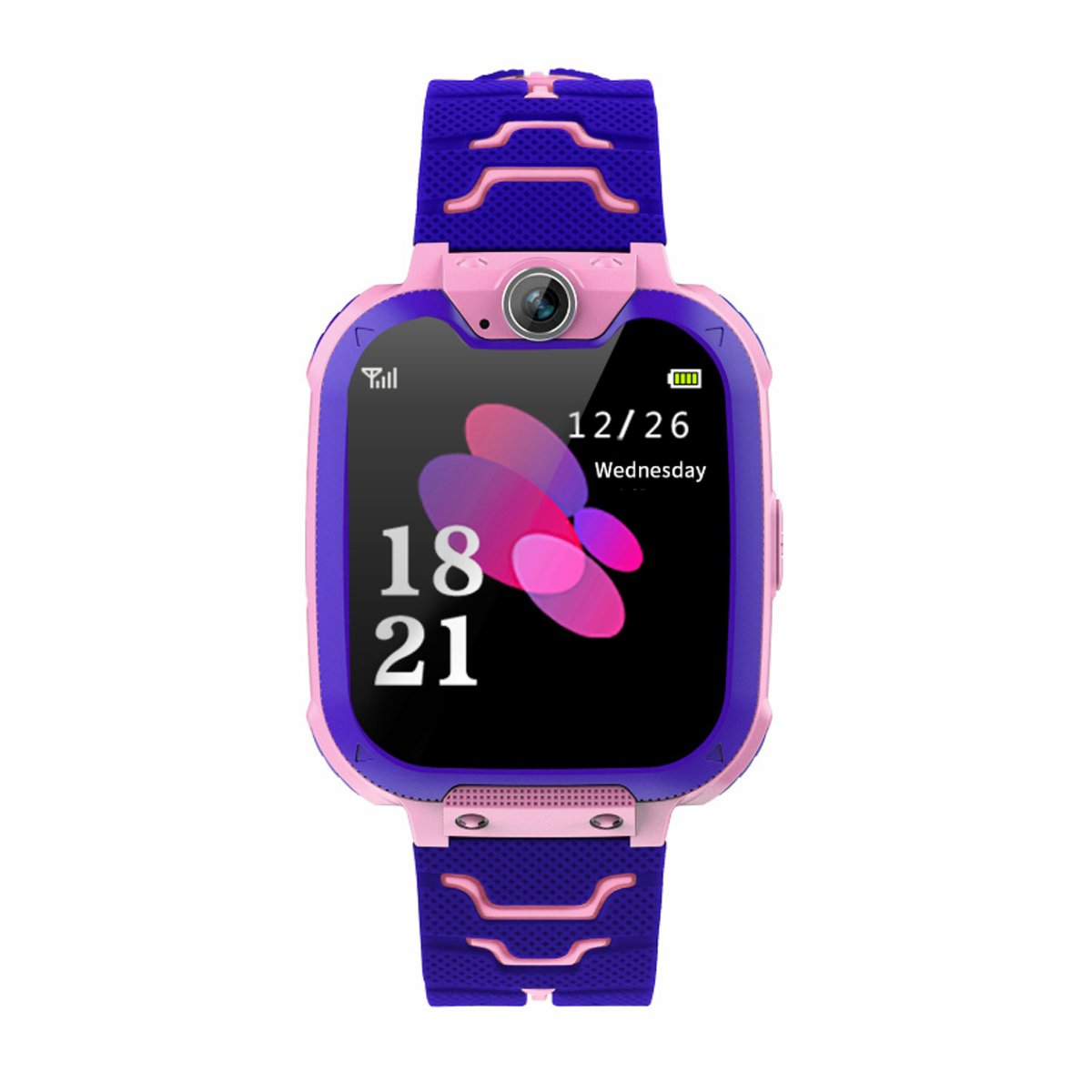 Kid's Tick Tack Fun Smart Watch featuring a colorful design, remote camera, and two-way calling functionality, perfect for children's safety and entertainment.