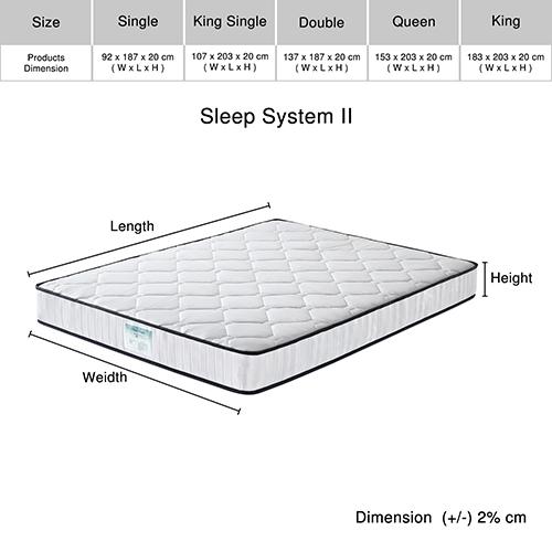 King Size Mattress featuring 6 turn pocket coil springs and soft foam, elegantly designed for comfort and support.