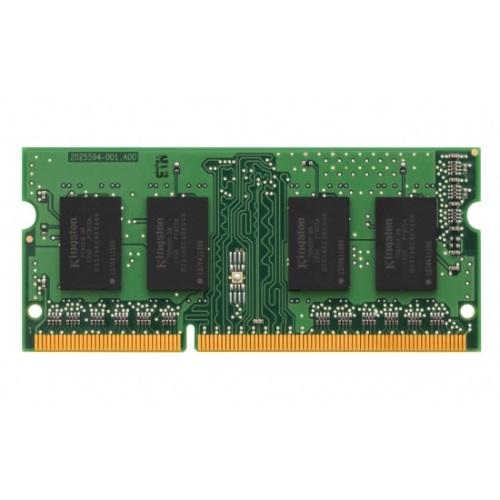 Kingston 4GB DDR3L SODIMM memory module with 1600MHz speed and dual voltage support.