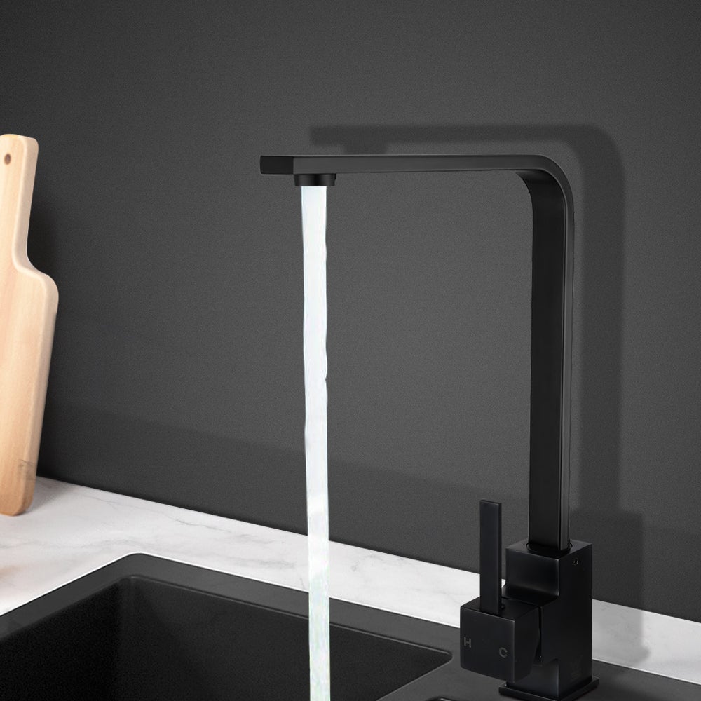 Cefito Kitchen Mixer Tap in black, showcasing its sleek design and durable materials, perfect for modern kitchens.